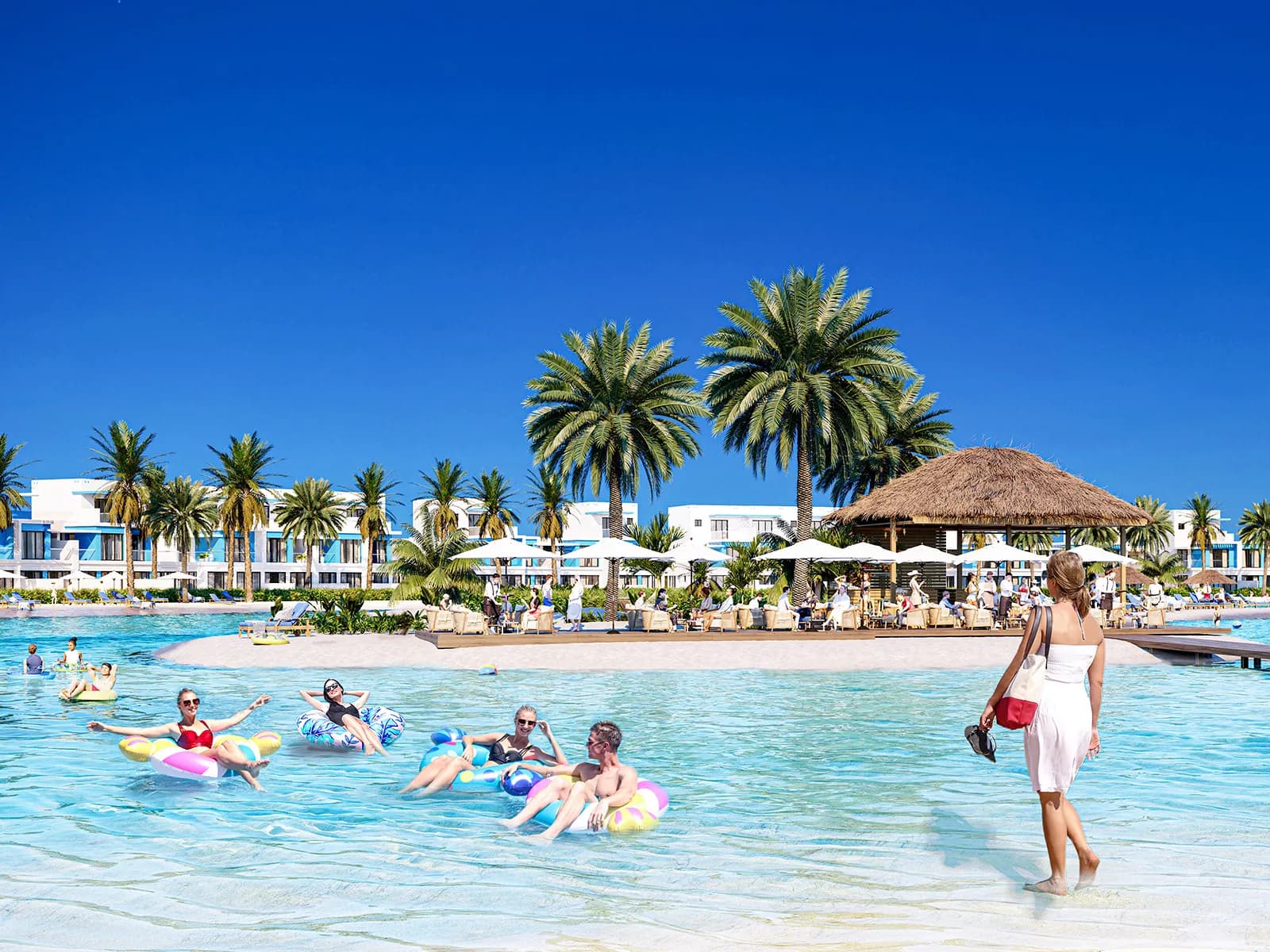 Beach-style leisure zones